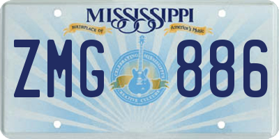 MS license plate ZMG886