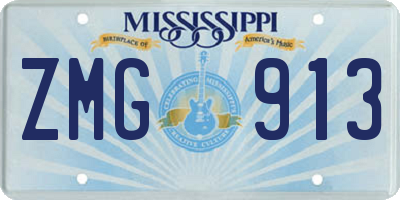 MS license plate ZMG913
