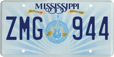 MS license plate ZMG944