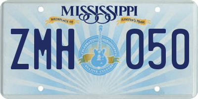 MS license plate ZMH050