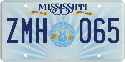 MS license plate ZMH065