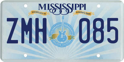 MS license plate ZMH085