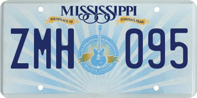 MS license plate ZMH095
