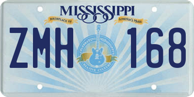 MS license plate ZMH168