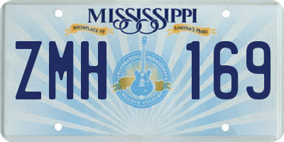 MS license plate ZMH169