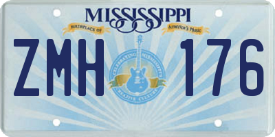 MS license plate ZMH176