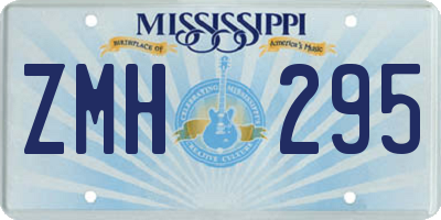 MS license plate ZMH295