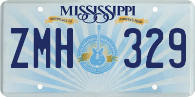 MS license plate ZMH329