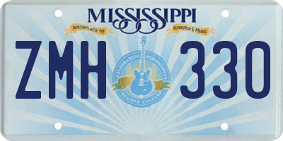 MS license plate ZMH330