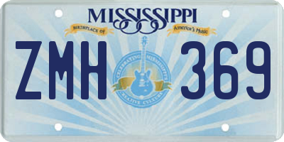 MS license plate ZMH369