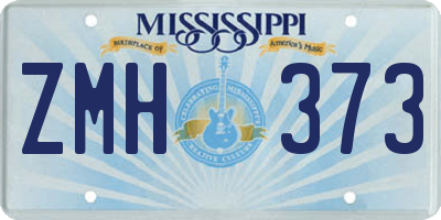 MS license plate ZMH373