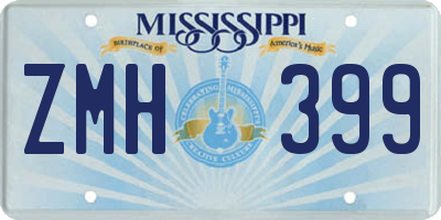 MS license plate ZMH399
