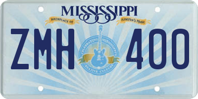 MS license plate ZMH400