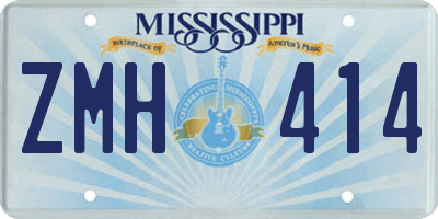 MS license plate ZMH414