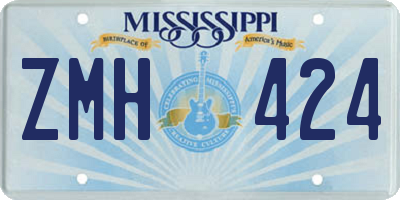 MS license plate ZMH424