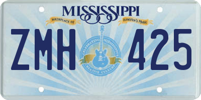 MS license plate ZMH425