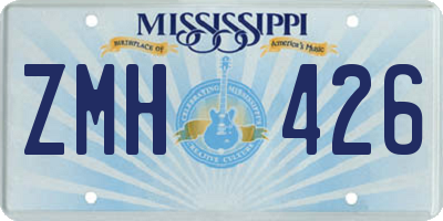 MS license plate ZMH426