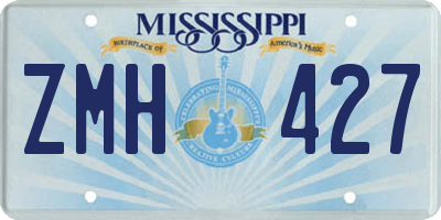 MS license plate ZMH427