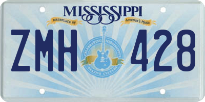 MS license plate ZMH428