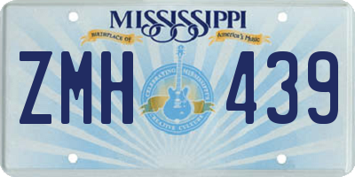 MS license plate ZMH439
