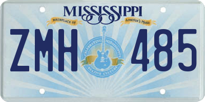 MS license plate ZMH485