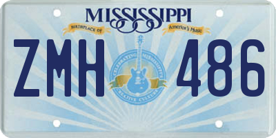 MS license plate ZMH486