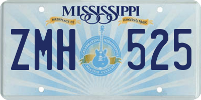 MS license plate ZMH525