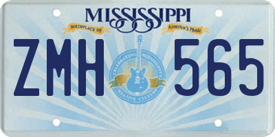 MS license plate ZMH565