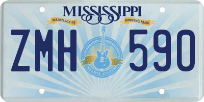 MS license plate ZMH590