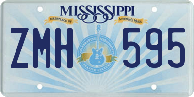 MS license plate ZMH595