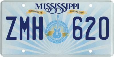 MS license plate ZMH620
