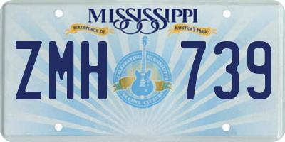 MS license plate ZMH739