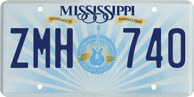 MS license plate ZMH740