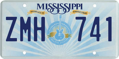 MS license plate ZMH741
