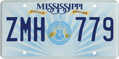 MS license plate ZMH779
