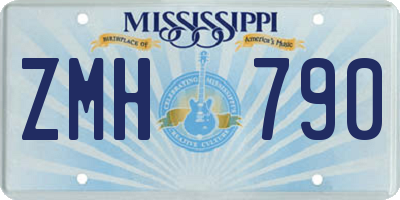 MS license plate ZMH790