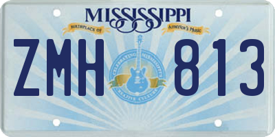 MS license plate ZMH813