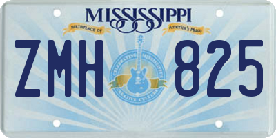 MS license plate ZMH825
