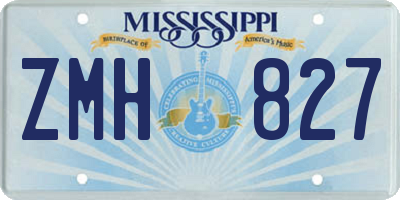 MS license plate ZMH827