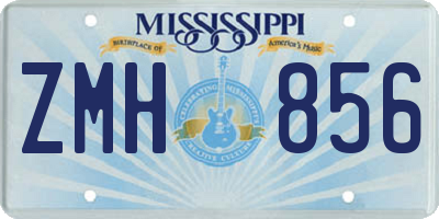 MS license plate ZMH856