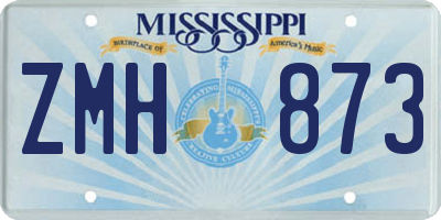 MS license plate ZMH873