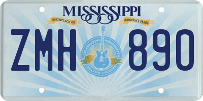 MS license plate ZMH890