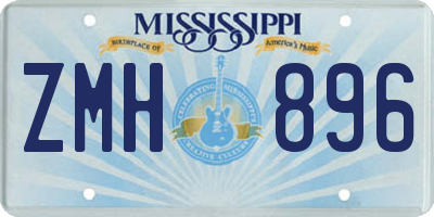 MS license plate ZMH896
