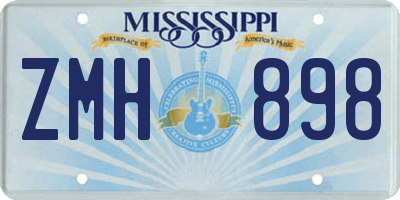 MS license plate ZMH898