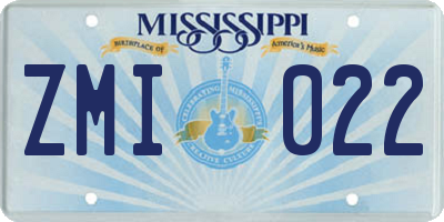 MS license plate ZMI022