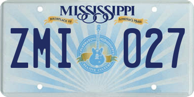MS license plate ZMI027