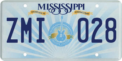MS license plate ZMI028
