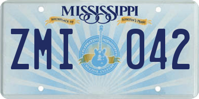 MS license plate ZMI042