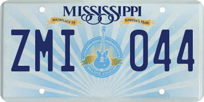 MS license plate ZMI044