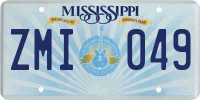 MS license plate ZMI049